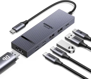 USB-C Hub - Multiport Adapter - Donkergrijs