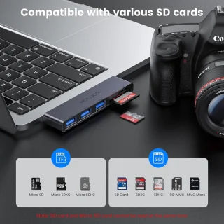 Usb c hub multiport adapter grijs