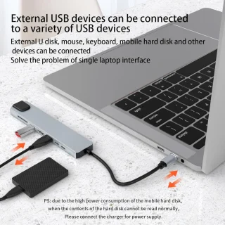 USB-C-hub multiport adapter