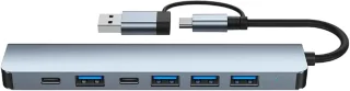 Usb c hub multiport adapter zwart