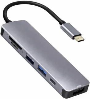 USB-C Hub - Multiport Adapter - Zwart