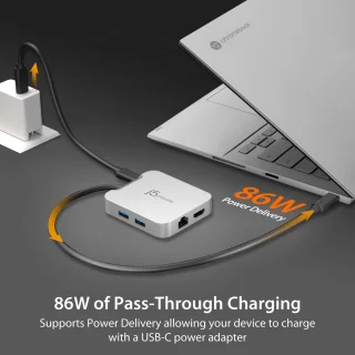 USB-C hub multiport zwart