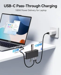 USB-C-hub multiport zwart