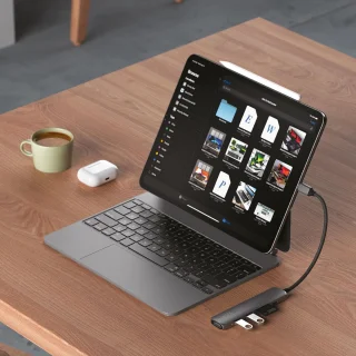 USB-C-hub - multiportadapter - grijs
