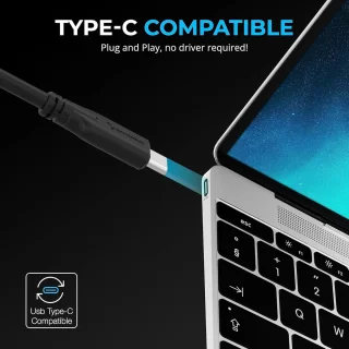 Usb-c hub multiporter dockingstation 3-poorts grijs