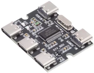 USB-C Hub PCBA Type-C 3-poorts Zwart