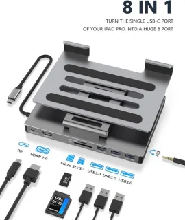 USB-C Hub Stand Adapter voor iPad Pro en iPad Air