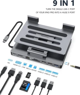 USB-C Hub Stand Dockingstation voor iPad Pro en iPad Air