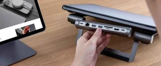 USB-C hub stand grijs