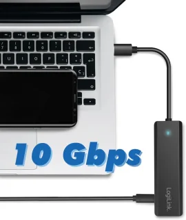 USB-C hub - type-c adapter - 10.2 cm - zwart