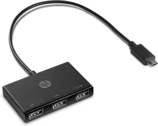 USB-C hub Type-C adapter 3 poorten zwart