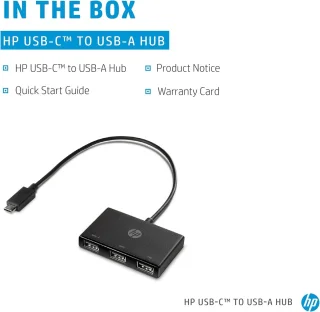 USB-C hub Type-C adapter 3 poorten zwart