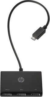 USB-C hub Type-C adapter 3 poorten zwart
