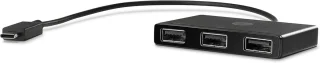 USB-C hub Type-C adapter 3 poorten zwart