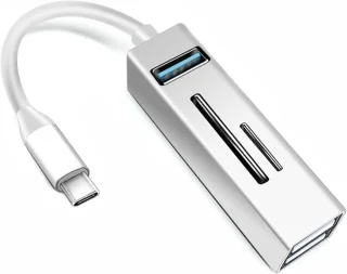 USB-c hub – type c adapter – laptop uitbreiden – zilver