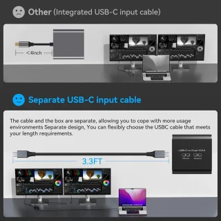 USB-C Hub Type-C Adapter - Zwart