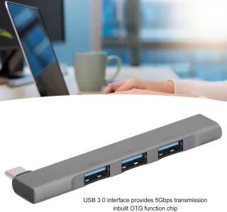Usb c hub type c dockingstation 4 poorten grijs