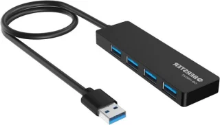 USB C Hub - USB Hub Adapter - Apparaten Verbinden - 4 Poorten - 9.3 x 2.2 x 1 cm