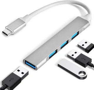 USB-C hub zilver