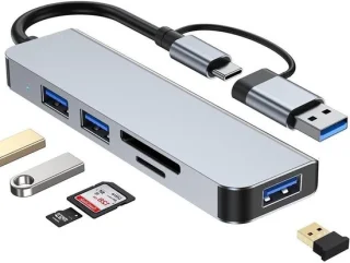 USB-C-hub zilver