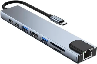 Usb c hub - zilver