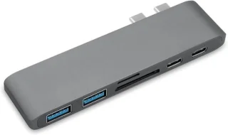 USB C hub zwart