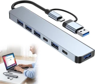 USB c-hub zwart