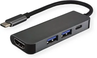 USB-C hub zwart