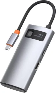 USB-C hub/adapter 8-in-1 Spacegrijs