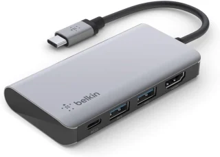 USB-C Multipoort Adapter Aluminium