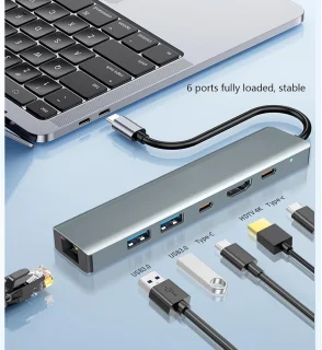 USB-C multiport adapter docking station aluminium