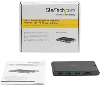 USB-C multiport adapter met HDMI en VGA