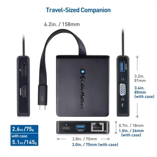 USB-C Multiport Dock Hub - Zwart