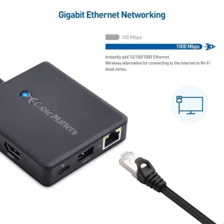USB-C Multiport Dock Hub - Zwart