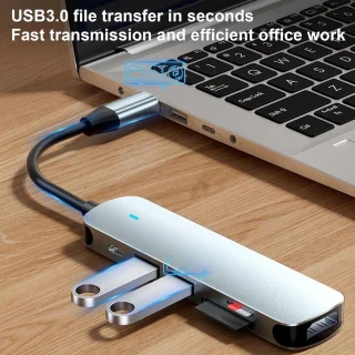 USB-C multiport hub 6-in-1