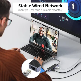 USB-C Multiport Hub Adapter voor laptops