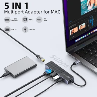 USB-C Multiport Hub Adapter voor laptops