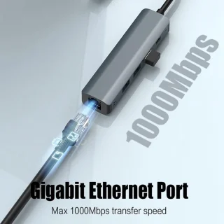USB-C multiport hub grijs