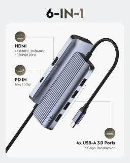 USB-C Multiport Hub voor laptop en pc