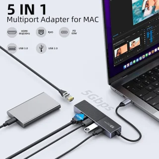 USB-C Multiport Hub voor laptops