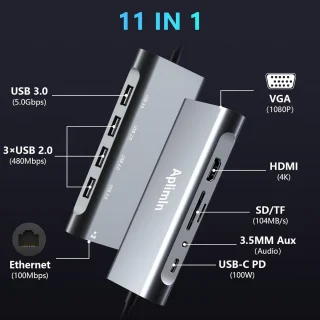USB-C Multiport Hub - Zilver