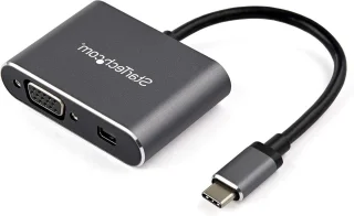 USB-C multiport video adapter met Mini DP en VGA