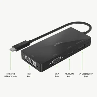 USB-C multiport videoadapter voor laptops