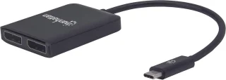 De USB-C naar 2x DisplayPort Adapter Hub in één oogopslag