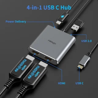 USB-C naar 2x HDMI-adapter