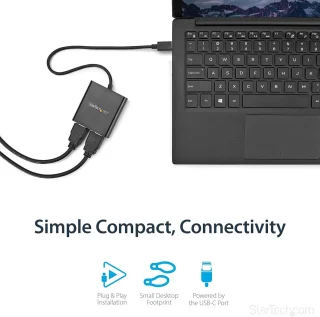 USB-C naar 2x HDMI Dual Monitor Adapter