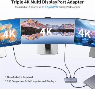 USB-C naar 3x DisplayPort-adapter