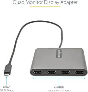 USB-C naar 4x HDMI-adapter