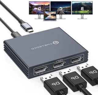 USB-C naar DisplayPort multi-monitor splitter