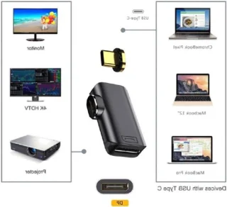 USB-C naar DP-adapter - zwart